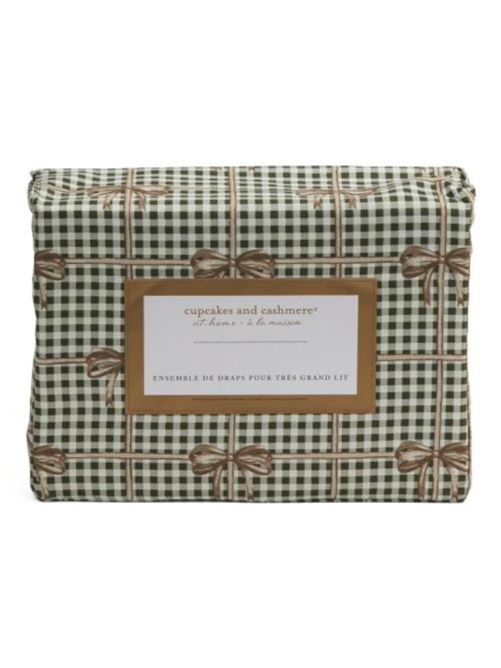 CUPCAKES & CASHMERE Gingham Bow Sheet Set